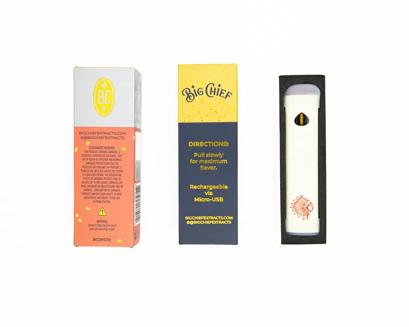 BIG CHIEF – DISPOSABLE RECHARGABLE VAPE CARTS – 100% LIVE RESIN – 1GM (1000MG) - Image 8
