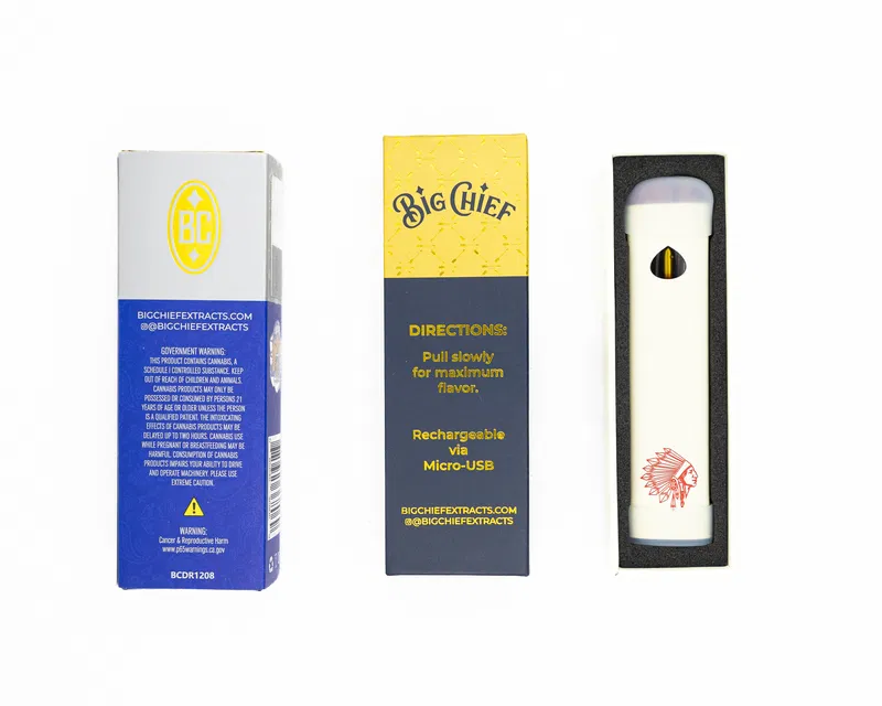 BIG CHIEF – DISPOSABLE RECHARGABLE VAPE CARTS – 100% LIVE RESIN – 1GM (1000MG) - Image 19