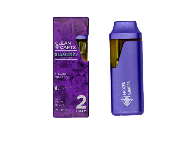 CLEAN CARTS - DISPOSABLE RECHARGEABLE VAPE CARTS - LIQUID DIAMONDS + LIVE RESIN - 2GM (2000MG) - Image 10
