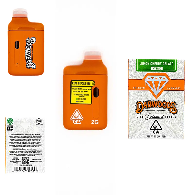 DABWOODS 2G Disposable Vape – Liquid Diamonds - Image 4