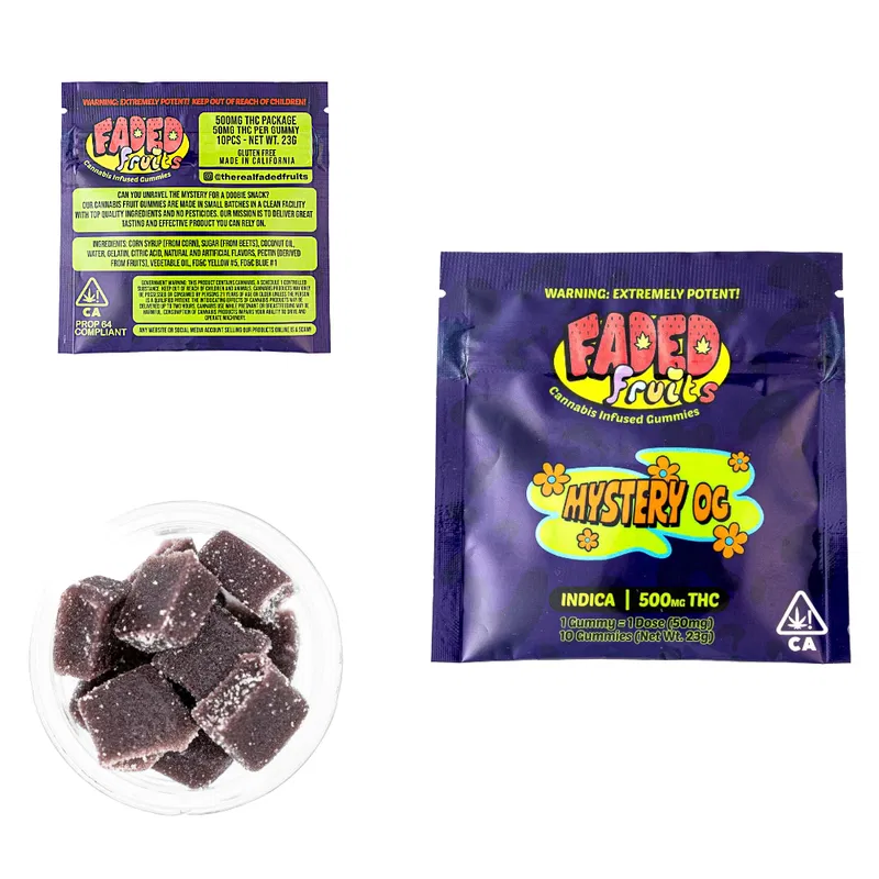 Faded Fruits Gummies 500mg – High-Potency THC Edibles