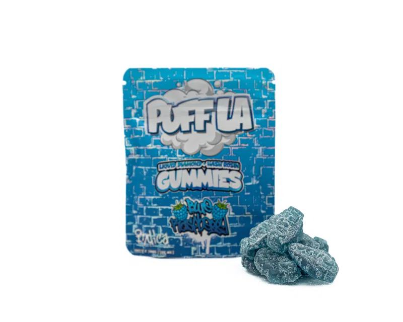 PUFF LA – GUMMIES – LIQUID DIAMOND + HASH ROSIN INFUSED – 500MG (10 PIECES PER PACKAGE – 50MG PER PIECE) - Image 2