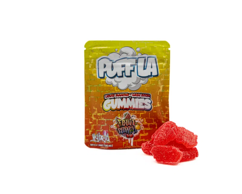 PUFF LA – GUMMIES – LIQUID DIAMOND + HASH ROSIN INFUSED – 500MG (10 PIECES PER PACKAGE – 50MG PER PIECE) - Image 3